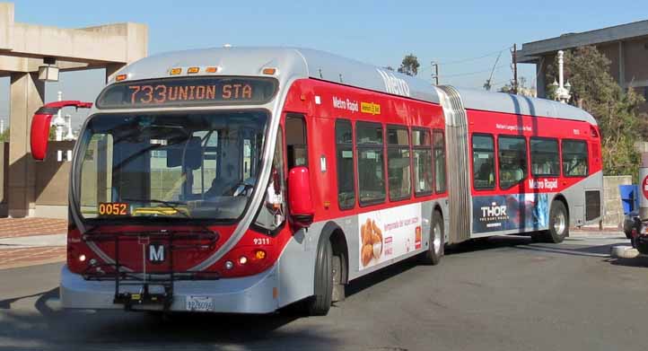 LA Metro Rapid NABI 60-BRT 9311